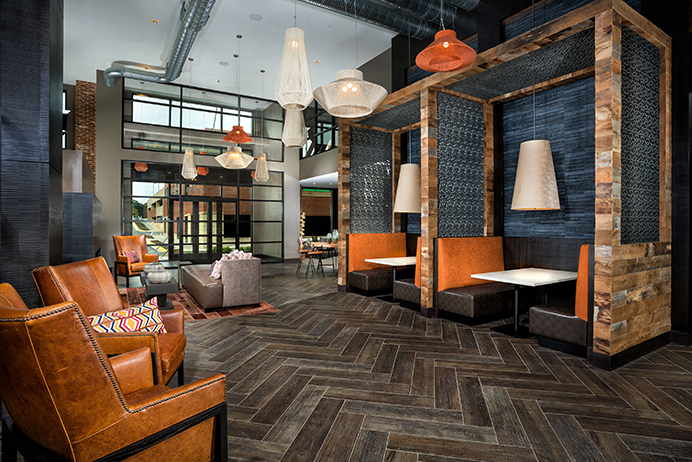 The Remy Apartments lobby lounge seating - Lanham, MD