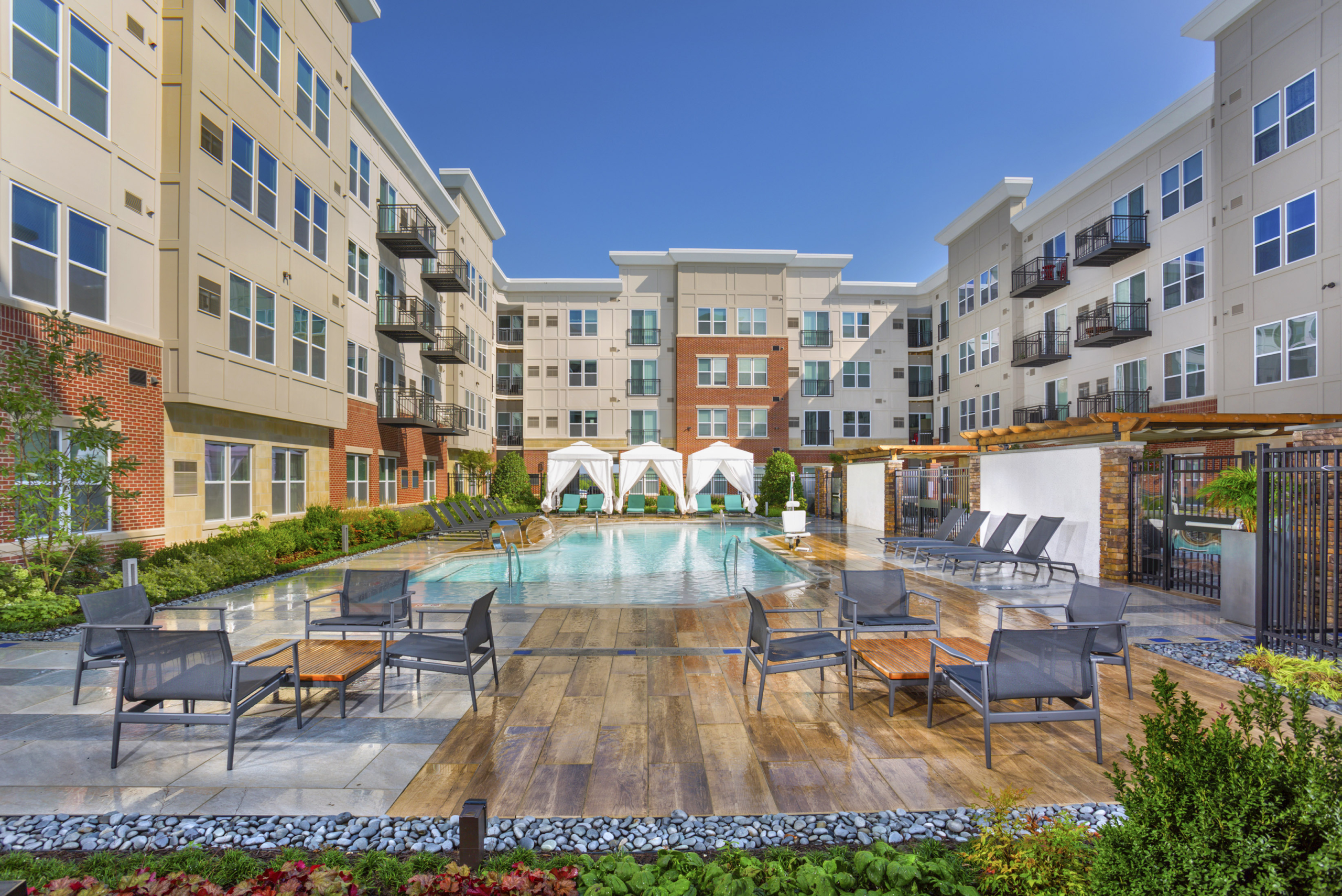 The Remy Apartments resort-style pool deck - Lanham, MD